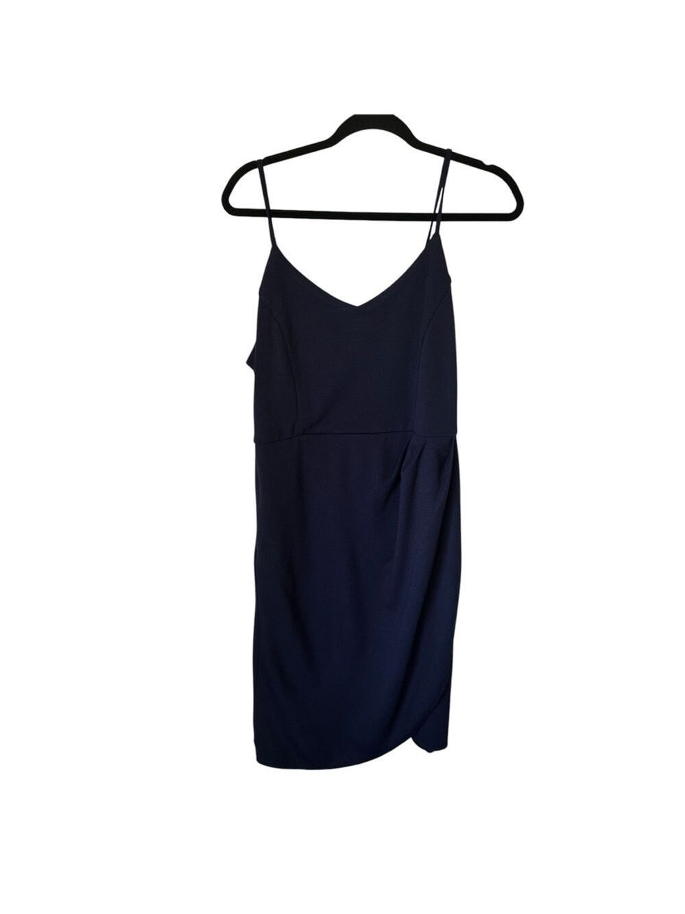 Zalalus Faux Wrap Navy Blue Spaghetti Strap Dress Women’s XL New